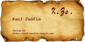 Kail Zsófia névjegykártya