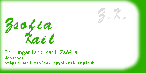 zsofia kail business card